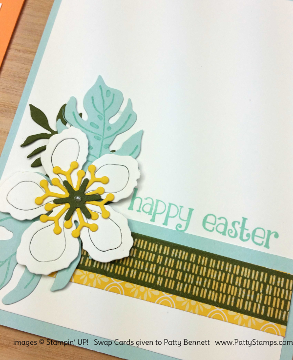 Botanical builder framelits flower card idea stampin up pattystamps swap Botanical builder framelits flower card idea stampin up pattystamps swap