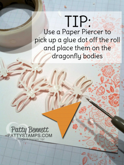 Craft TiP! use your paper piercer, and pick up glue dots to place on your die cuts!