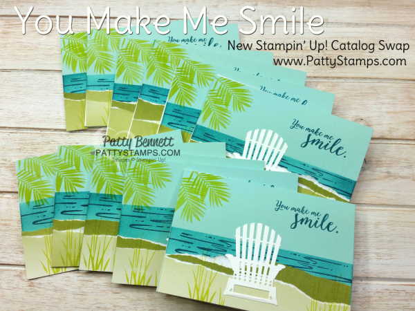 Beach Card Idea featuring Seasonal Layers adirondack chair framelit die and Fabulous Flamingo stamp set, by Patty Bennett