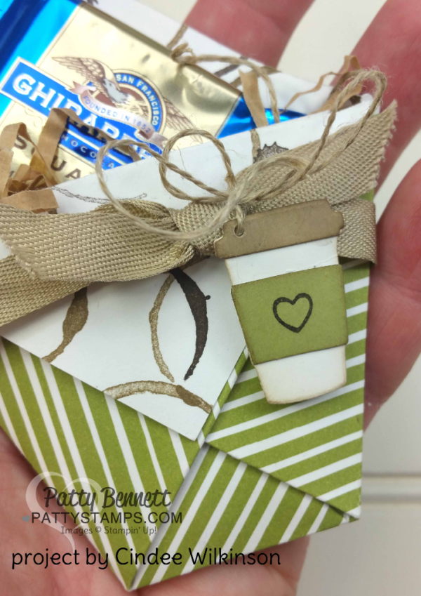 Coffee Break Ghirardeli chocolate treat holder from one 6x6 piece of paper! By Cindee! Coffee Break Ghirardeli chocolate treat holder from one 6x6 piece of paper! By Cindee!