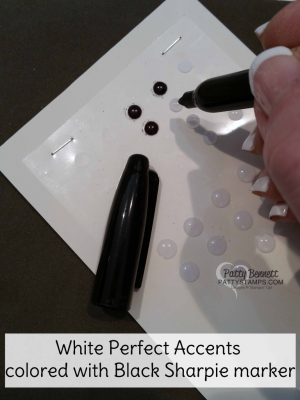 Color the White Perfect Accent enamel dots with any color Sharpie marker to match your crafty DIY project!