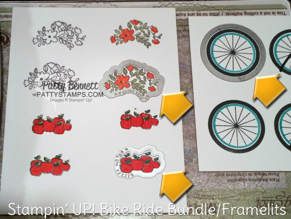 Stamped and Die cut pieces for Bike Ride 4th of July patrioit card, die cut doggie, sunflowers, bike and baskets. Card by Patty Bennett at pattystamps.com Stamped and Die cut pieces for Bike Ride 4th of July patrioit card, die cut doggie, sunflowers, bike and baskets. Card by Patty Bennett at pattystamps.com