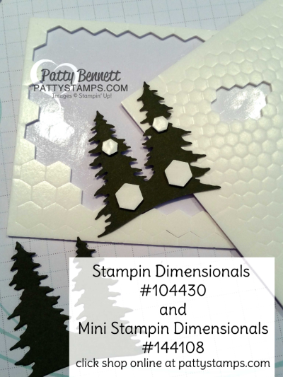 Amazing Mini Stampin' Dimensionals are perfect for smaller spots or little punches or die cuts!!  #144108 from Stampin' UP!. Click shop online at www.pattystamps.com