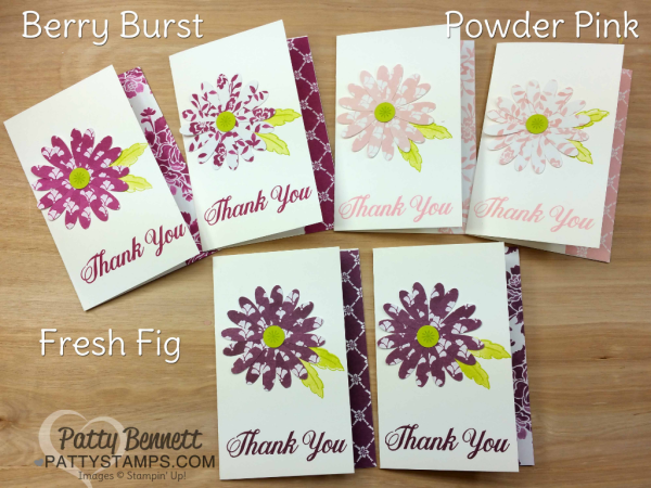 Daisy Delight In Color Clean and Simple note cards featuring Fresh Floral paper stack by Stampin' Up!