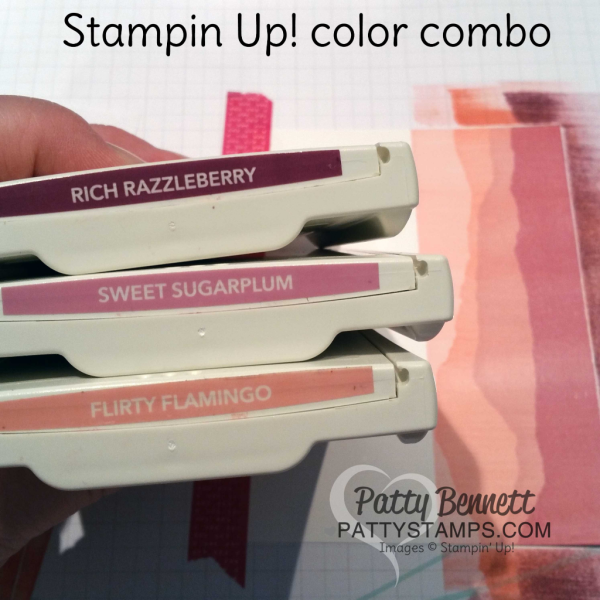 Faux torn edge glossy paper Stampin Up color combo. 
