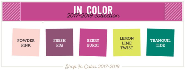 Shop for the Stampin' Up! 2017-2019 In Color products online anytime - click shop online at www.PattyStamps.com