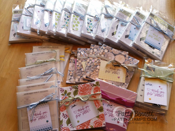 Memories and More card pack "Color Theory" from Stampin' UP!, great for quick stamped thank you, birthday, love you or other note, such as these Luv 2 Stamp Group Prize Patrol tags, by Patty Bennett