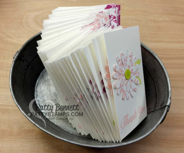 Customer Thank You cards: Daisy Delight In Color Clean and Simple note cards featuring Fresh Floral paper stack by Stampin' Up!