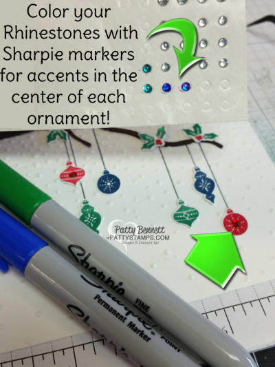 Craft Tip! Color Stampin' UP! rhinestones with Sharpie markers to match your card or DIY Crafting project!