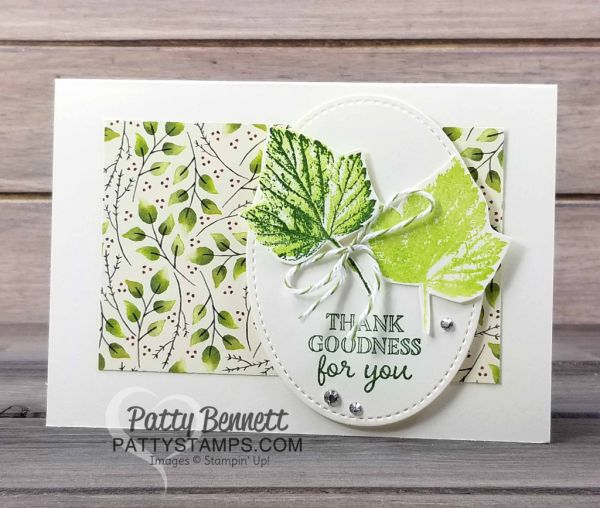 Painted Autumn Designer Paper Fall Note Card Ideas - Stampin' Up! Gourd Goodness stamp set.  Holiday catalog 2017.
