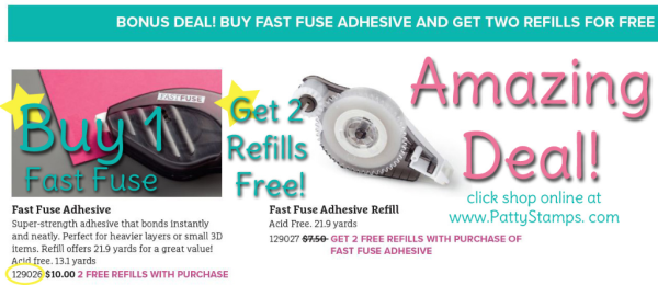 Fast fuse sale from Stampin' UP!!  Oct. 1 - 10, 2017