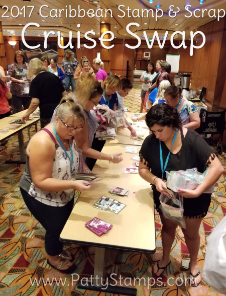 Stamp, paper, scrap cruise 2017 Royal Caribbean, Liberty of the Seas card swap