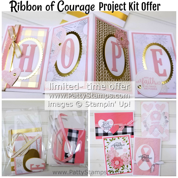 Stampin' Up! Ribbon of Courage Breast Cancer awareness month: HOPE banner and 4 note card kit - limited time offer from Patty Bennett Stampin' Up! Ribbon of Courage Breast Cancer awareness month: HOPE banner and 4 note card kit - limited time offer from Patty Bennett