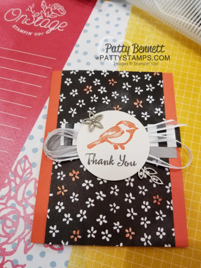 Stampin' UP! OnStage event 2017 - Make & Take project featuring Petal Palette stamp set from the 2018 Occasions catalog - with Patty Bennett