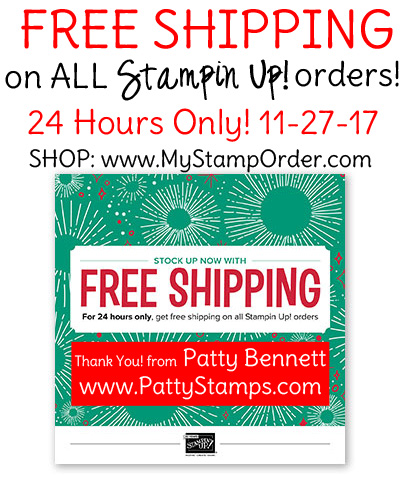 Free shipping on cyber Monday from Stampin' Up! Free shipping on cyber Monday from Stampin' Up!