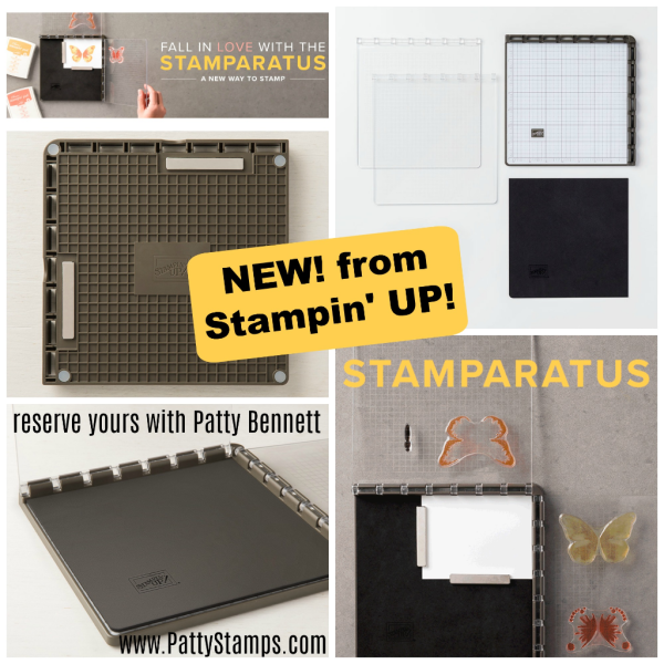 Stamparatus stamp positioning tool, new from Stampin Up! - contact me www.pattystamps.com