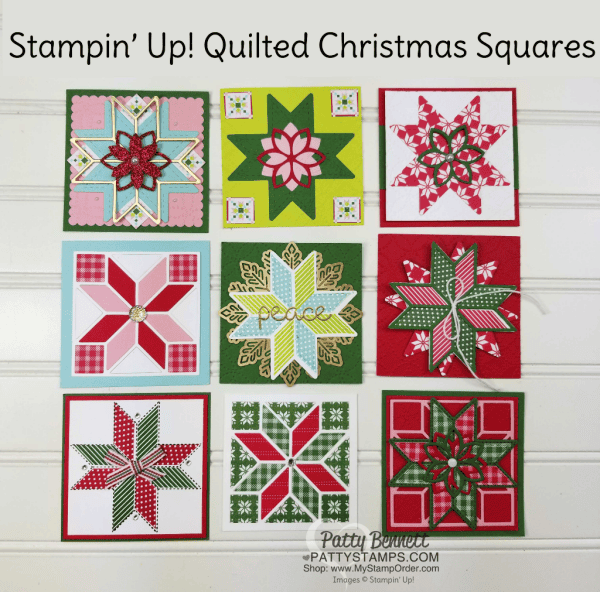 Stampin' UP! Quilted Christmas suite - Christmas Quilt paper squares by the Luv 2 Stamp Group