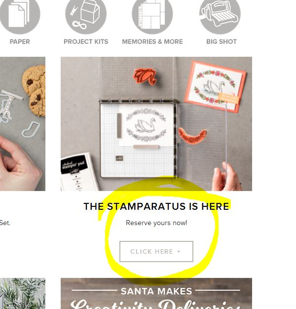 Reserve the Stampin' Up! Stamparatus online in December with Patty Bennett