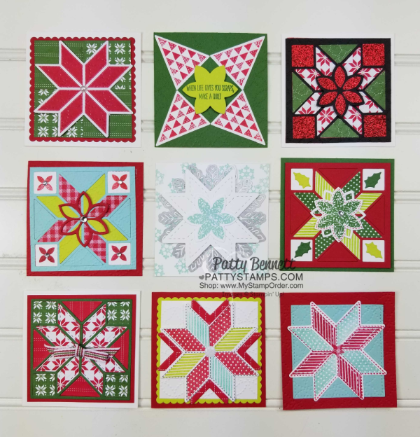 Stampin' UP! Quilted Christmas suite - Christmas Quilt paper squares by the Luv 2 Stamp Group