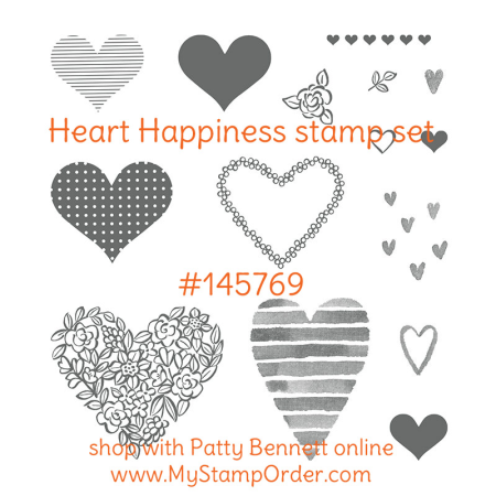 145769 Heart Happiness stamp set from Stampin Up - shop online at www.MyStampOrder.com