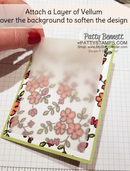 Add vellum on top of any design to soften the colors and bold patterns.