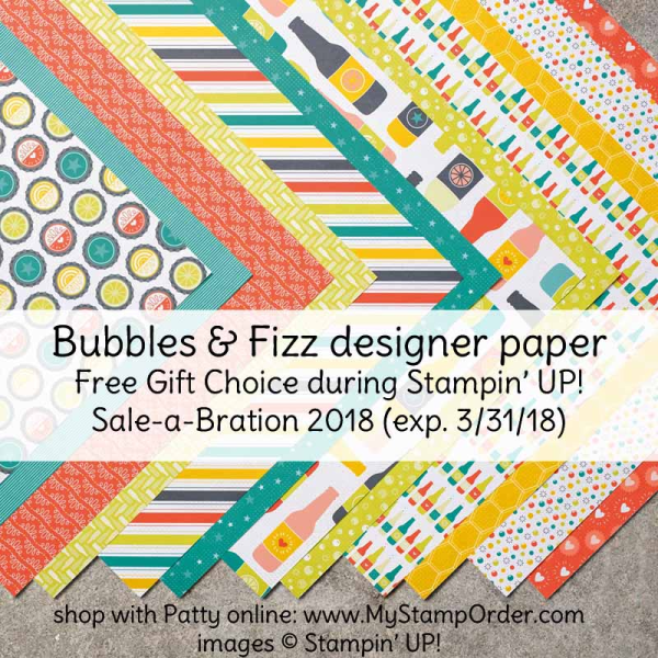 147244 Stampin' Up! Sale-a-bration bubbles and fizz designer paper gift choice 147244 Stampin' Up! Sale-a-bration bubbles and fizz designer paper gift choice