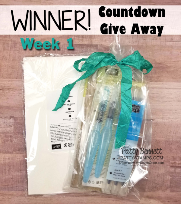 Winner of Week 1 prize! Counting down to $1.5 million in Career Sales, Patty Bennett, Independent Stampin' UP! Demonstrator