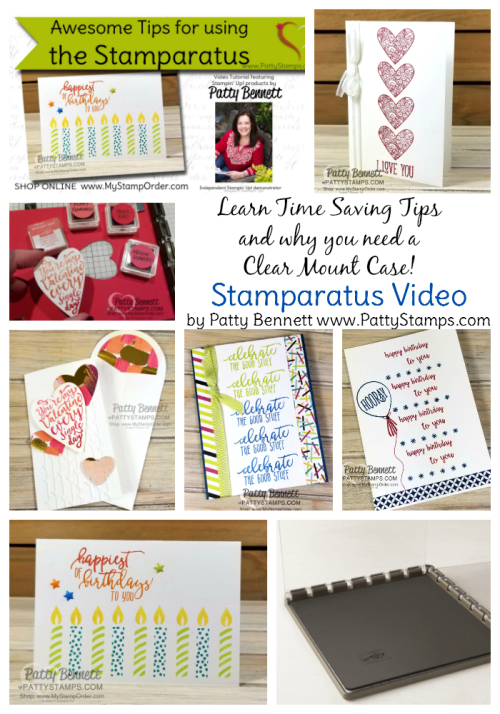 Learn 5 tips for using the Stampin' UP! Stamparatus stamp positioning tool in this video tutorial by Patty Bennett Learn 5 tips for using the Stampin' UP! Stamparatus stamp positioning tool in this video tutorial by Patty Bennett