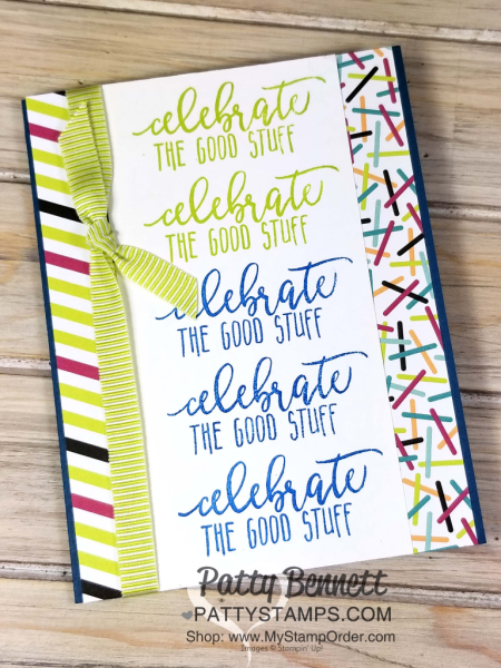 Picture Perfect Birthday card created with the hinge step stamping technique and the Stampin' UP! Stamparatus by Patty Bennett Picture Perfect Birthday card created with the hinge step stamping technique and the Stampin' UP! Stamparatus by Patty Bennett