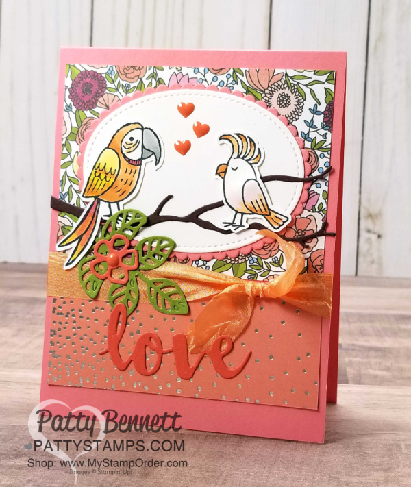 Fun handstamped cards featuring Stampin' Up! Bird Banter stamp set colored with Stampin' Blends markers.  Backgrounds are easy with the Sweet Soiree Memories & More cards - free choice during Sale-a-Bration 2018