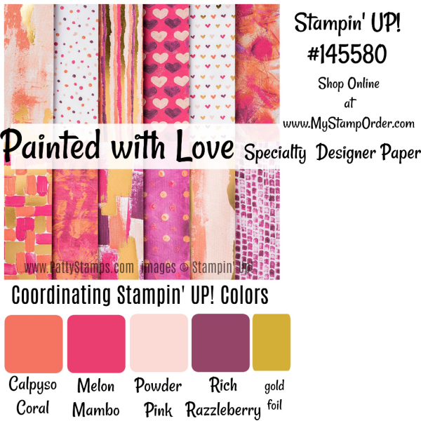 145580 Stampin' Up! Painted with Love designer paper - Occasions catalog 2018. Shop: www.MyStampOrder.com 145580 Stampin' Up! Painted with Love designer paper - Occasions catalog 2018. Shop: www.MyStampOrder.com