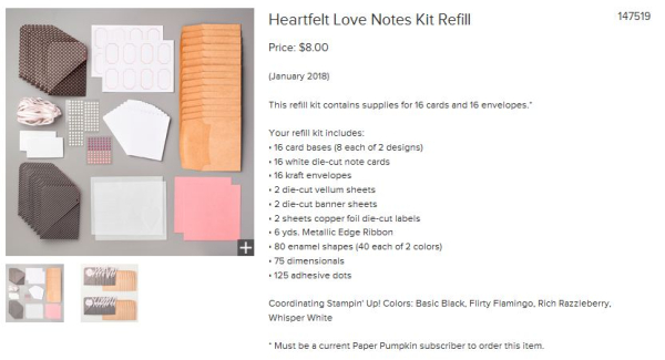 January 2018 heartfelt paper pumpkin refill kit stampin up pattystamps