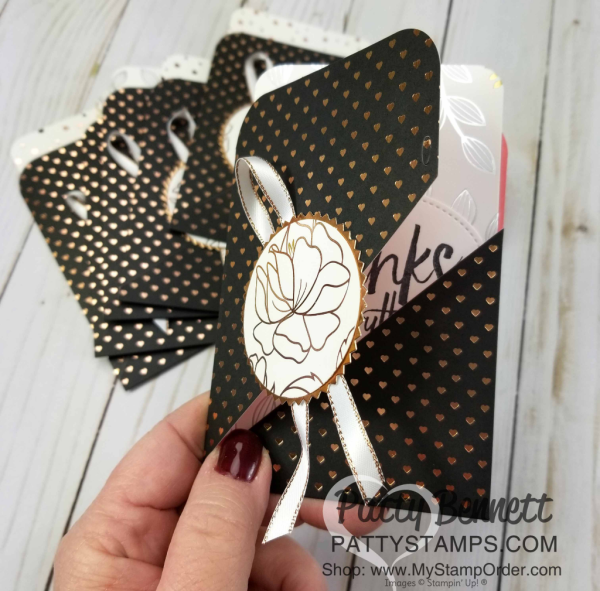 Alternate Paper Pumpkin card ideas for January 2018, featuring Stampin' UP! Springtime Foils Sale-a-Bration paper!  Pocket card ideas by Patty Bennett