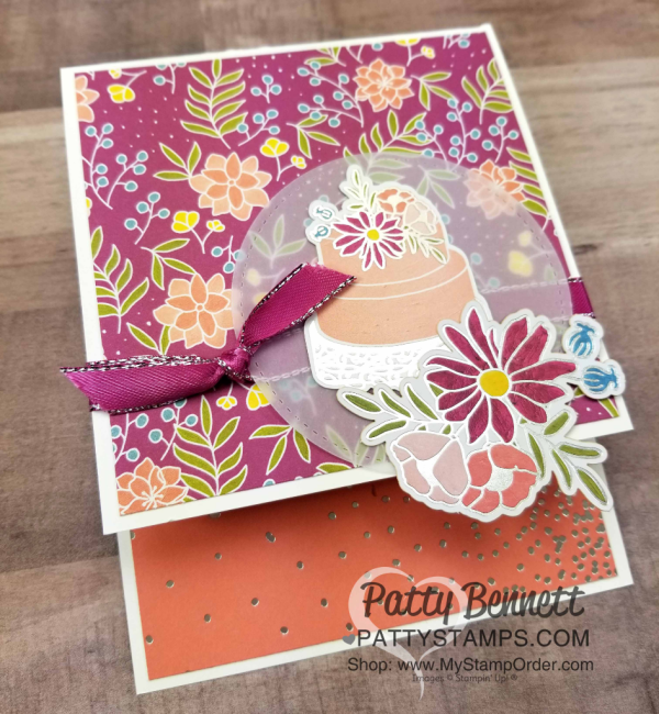 Stampin' UP! Sweet Soiree designer paper card ideas great for birthday, wedding or anniversary! Handmade cards by Patty Bennett Stampin' UP! Sweet Soiree designer paper card ideas great for birthday, wedding or anniversary! Handmade cards by Patty Bennett