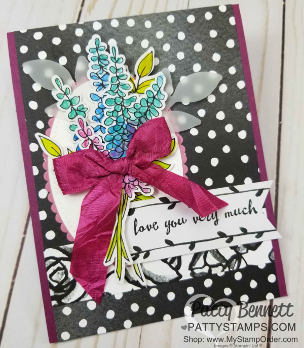Alternate card idea for Lots of Happy card kit from Stampin' UP! creates 20 cards with envelopes. Includes supplies, stamp set and watercolor pencils!  cards by Patty Bennett