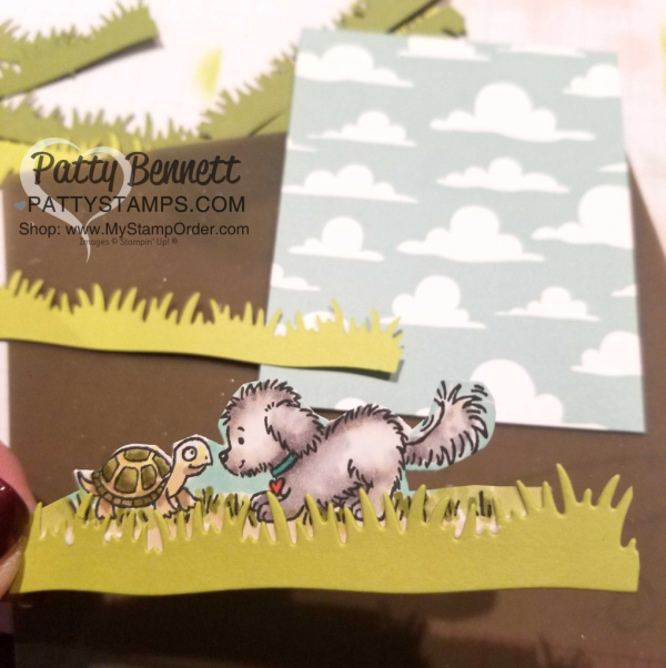 Bella & Friends note card - sweet doggie and turtle colored with Stampin' UP! Stampin' Blends markers, by Patty Bennett Bella & Friends note card - sweet doggie and turtle colored with Stampin' UP! Stampin' Blends markers, by Patty Bennett