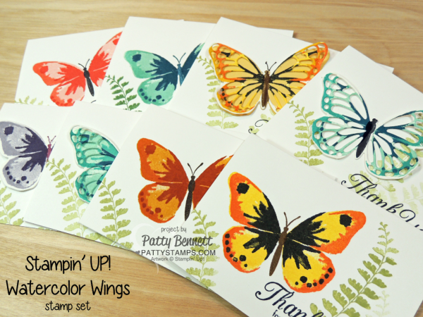 Stampin' Up! Watercolor Wings butterfly stamp set - retiring May 2018 Stampin' Up! Watercolor Wings butterfly stamp set - retiring May 2018