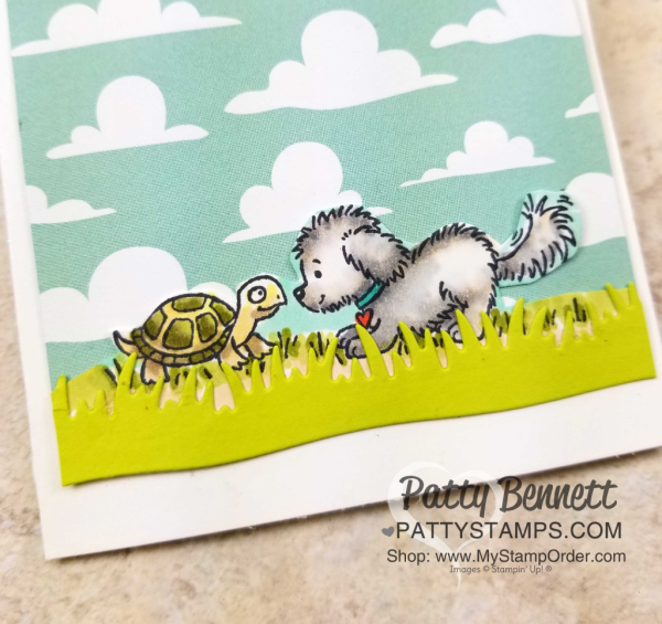 Bella & Friends note card - sweet doggie and turtle colored with Stampin' UP! Stampin' Blends markers, by Patty Bennett Bella & Friends note card - sweet doggie and turtle colored with Stampin' UP! Stampin' Blends markers, by Patty Bennett