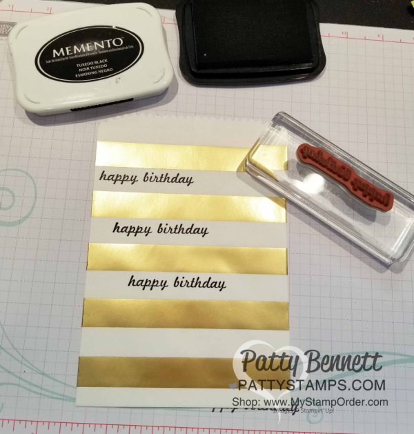 Super quick and easy happy birthday treat bag for small gift or gift card! by Patty Bennett. Stampin' UP! supplies available here: www.MyStampOrder.com Super quick and easy happy birthday treat bag for small gift or gift card! by Patty Bennett. Stampin' UP! supplies available here: www.MyStampOrder.com