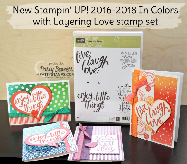 Stampin' UP! Layering Love cards - retiring stamp set May 2018. Stampin' UP! Layering Love cards - retiring stamp set May 2018.