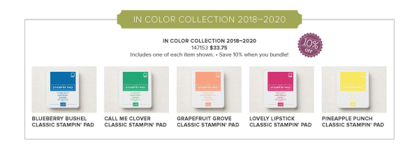 2018 2020 in color ink pad preorder 10 percent off stampin up pattystamps
