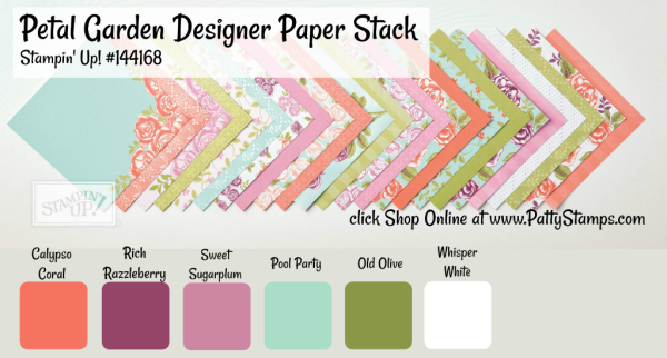 144168 Petal Garden dsp paper stack from Stampin' UP! shop online www.mystamporder.com 144168 Petal Garden dsp paper stack from Stampin' UP! shop online www.mystamporder.com