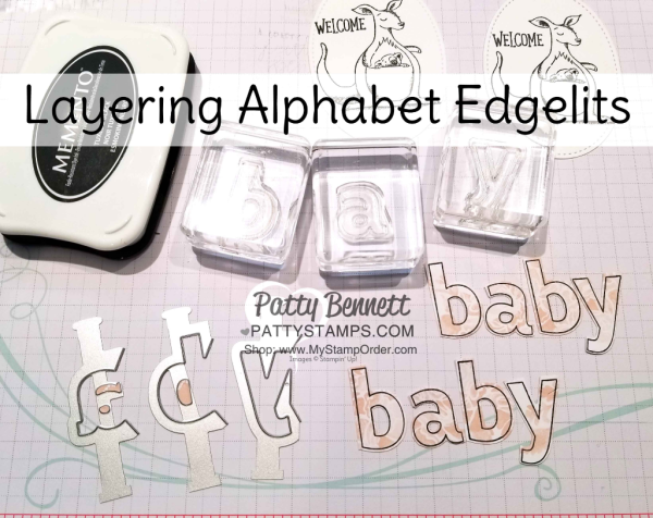 Baby card idea featuring Stampin' UP! Animal Outing stamp set and Lined Alphabet set. Colored with Stampin Blends markers, by Patty Bennett Baby card idea featuring Stampin' UP! Animal Outing stamp set and Lined Alphabet set. Colored with Stampin Blends markers, by Patty Bennett