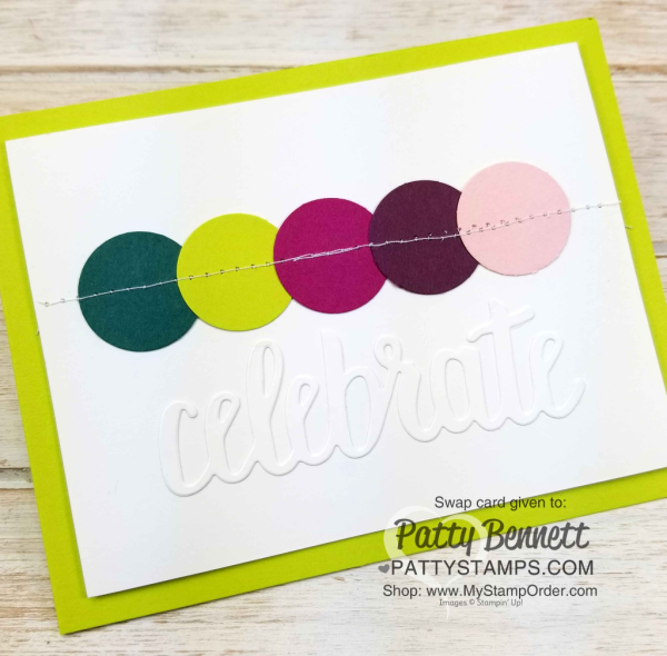 Celebrate You thinlits from Stampin' UP! and all 5 In Colors from 2017-2019! Card by Stella