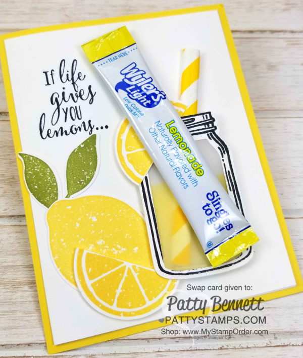 Lemon Zest stamp set and Lemon Builder punch card idea featuring Everyday Jars by Lynette