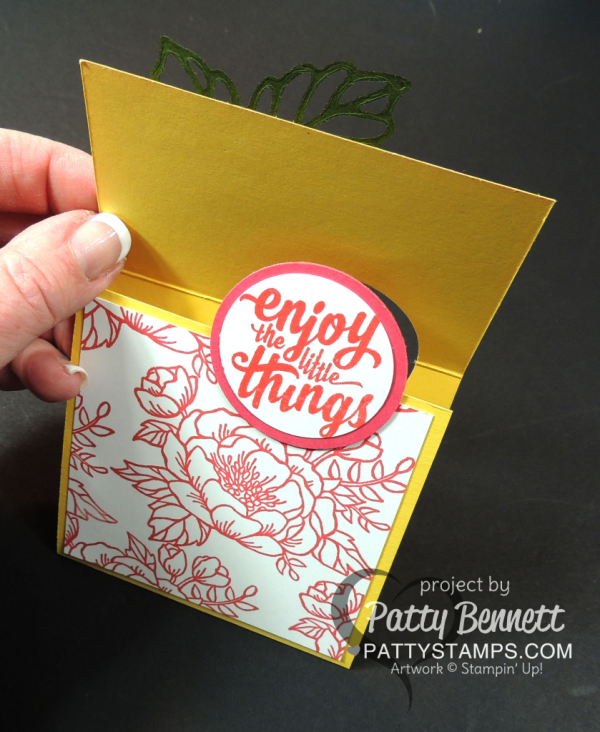 Birthday Blooms fun fold card featuring Stampin' UP! crafting products, by Patty Bennett www.PattyStamps.com