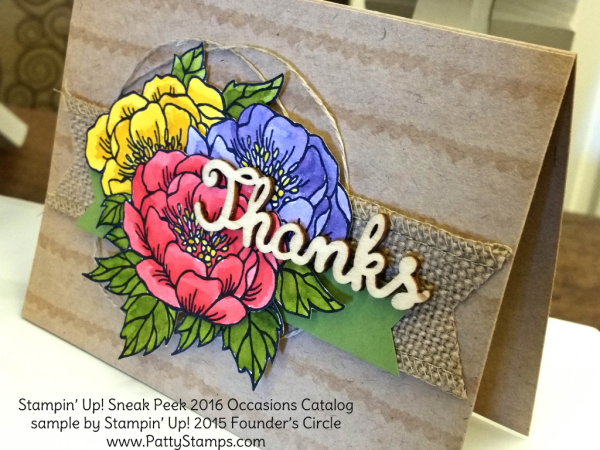 Birthday Blooms card featuring Stampin' UP! crafting products