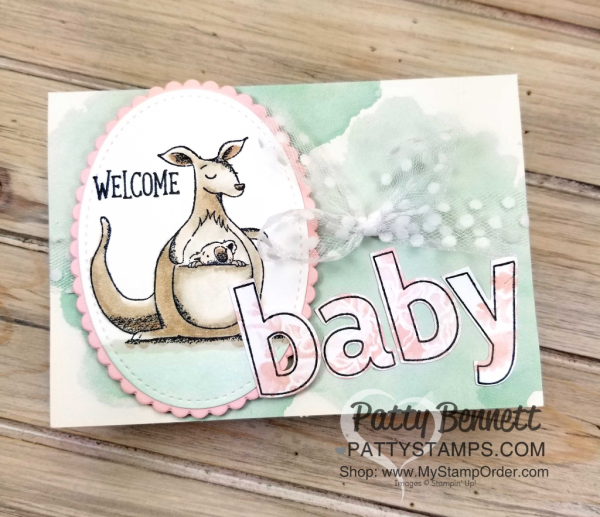 Baby card idea featuring Stampin' UP! Animal Outing stamp set and Lined Alphabet set. Colored with Stampin Blends markers, by Patty Bennett Baby card idea featuring Stampin' UP! Animal Outing stamp set and Lined Alphabet set. Colored with Stampin Blends markers, by Patty Bennett