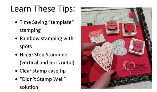 Learn 5 tips to use the Stamparatus Stamp Positioning tool from Stampin' Up! by Patty Bennett. Free Video tutorial!