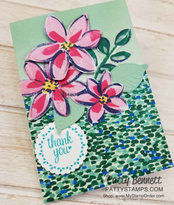 Stampin' UP! Garden Impressions Suite Note Card set created by Patty Bennett, featuring Delightfully Detailed note cards. www.PattyStamps.com